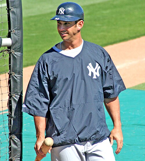 Posada during batting practice in 2007