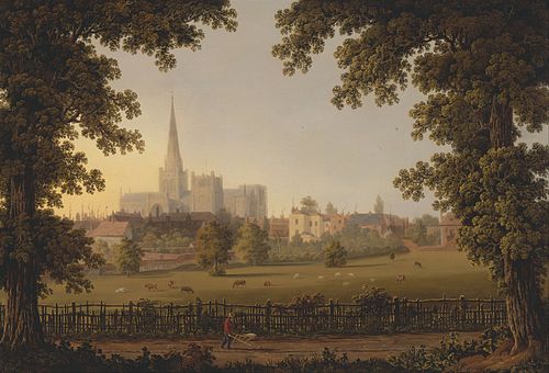 Chichester Cathedral by Joseph Francis Gilbert in 1833