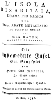 Miniatura para La isla deshabitada (Haydn)