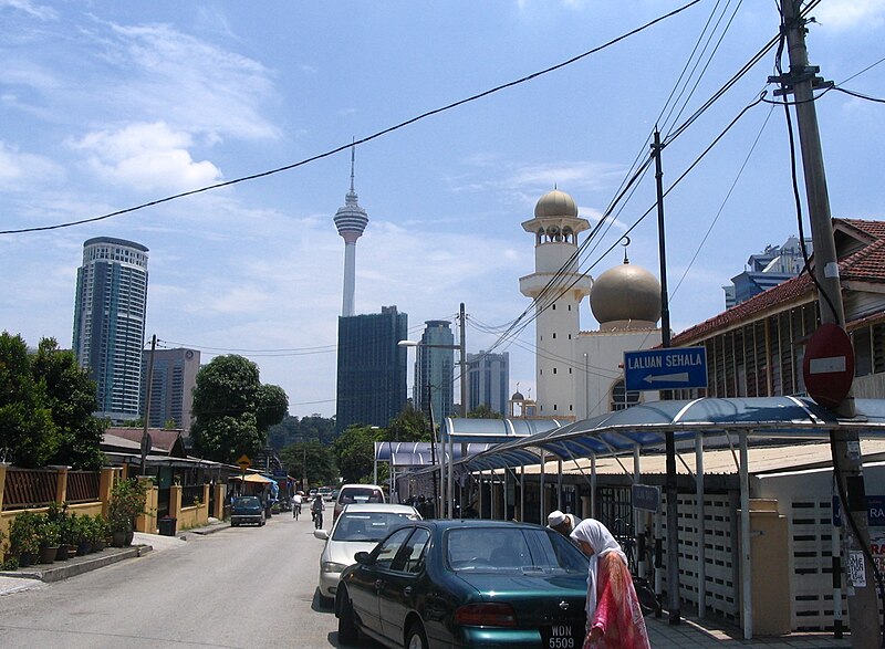 File:Kampung Baru - Jalan Daud - KL tower.JPG