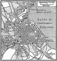 Cartografia del 1888 di Palermo