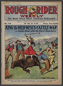 Cover of 1907 Rough Rider Weekly King of the Wild West's Cattle War.jpg