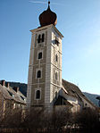 Catholic parish church of the Visitation of the Virgin Mary with enclosure, gate and image shrines