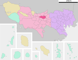Lokasi Kodaira di Metropolis Tōkyō