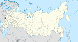 Kursk oblasts beliggenhed i Den Russiske Føderation