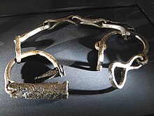 Viking Age slave chain (found in Germany) LSR Wikinger - Sklavenfessel.jpg