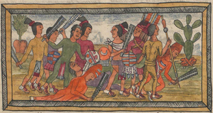 La derrota en la batalla de Atlixco contra los Huejotzingas, en el folio 168v.png