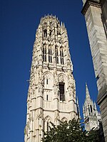flamboyant;  "Botertoren" van de kathedraal van Rouen (1488-1506)