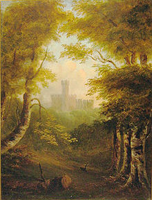 An example of her oil work, believed to depict Raby Castle in the County Palatine of Durham, seat of the Lords Barnard