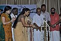 Actress Lakshmi Priya lights the lamp of D.F.M.F Trust inauguration