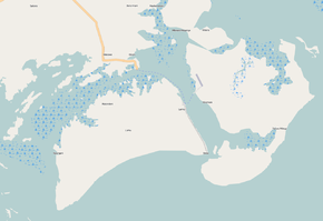 Carte des îles de Lamu et Manda