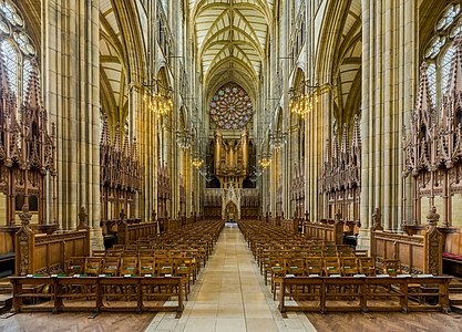 The chapel of Lancing College in West Sussex, England