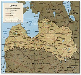 mapa: Geografia Łotwy