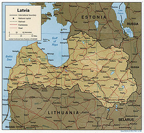карта: Латвия географияһы
