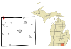 Location of Cement City, Michigan