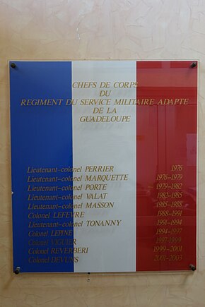 Korpshøvdingerne for det tilpassede militærtjeneste-regiment i Guadeloupe.JPG