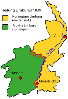 Die beiden Limburge nach der Teilung Limburgs 1839