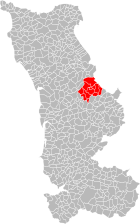 Umístění společenství obcí regionu Daye