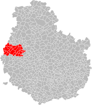 Location of the association of municipalities in the Côte-d'Or department