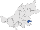 Posizione del comune sulla mappa della provincia