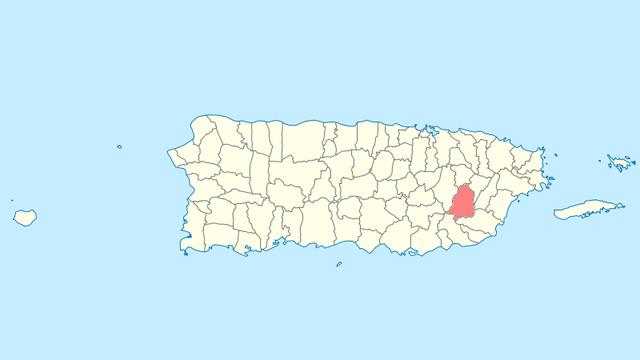 Муніципалітет Сан-Лоренсо на карті Пуерто-Рико
