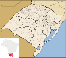 Rio Grande do Sul.svg'deki Centenário'nun yer belirleme haritası