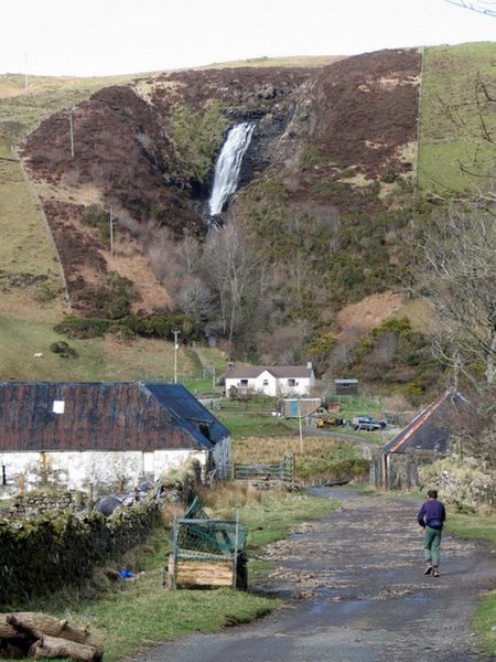 File:Looking along the track towards A' Chailleach and the huge waterfall in the next square - geograph.org.uk - 386316.jpg