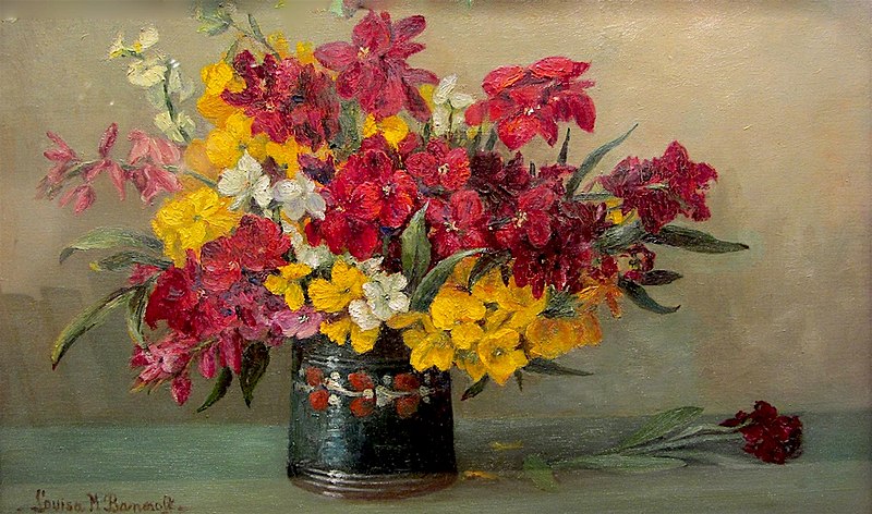 File:Louisa Mary Bancroft - Still Life of Wallflowers.jpg