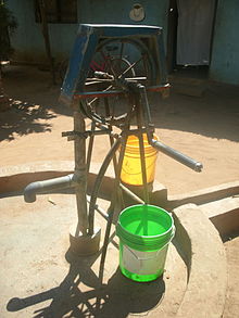 MSABI pump at a water point in Ifakara, Tanzania MSABI water pump.jpg