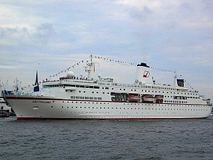 Deutschland war das letzte deutsche Hochseekreuzfahrtschiff und wurde 2015 auf die Billigflagge der Bahamas ausgeflaggt