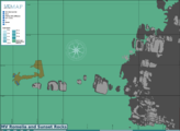 Map of the wreck of the MV Romelia at Sunset Rocks