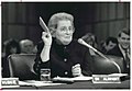 Madeleine Albright during her confirmation hearing to be US representative to the UN.jpg