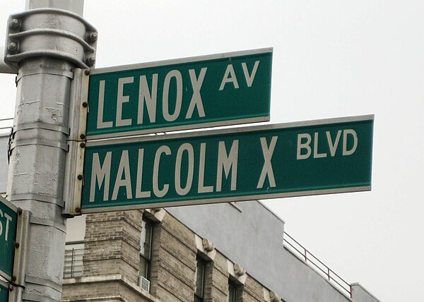 Co-signing of Lenox Avenue and Malcolm X Boulevard