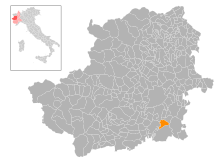 Localisation de Villastellone