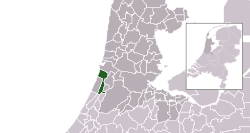 Выделенное положение Блумендал на муниципальной карте Северной Голландии 