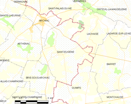 Mapa obce Saint-Eugène