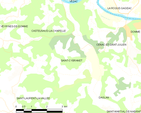 Poziția localității Saint-Cybranet
