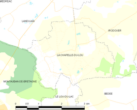 Mapa obce La Chapelle-du-Lou