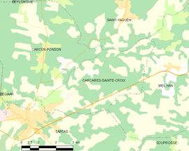 Mapa obce Carcarès-Sainte-Croix