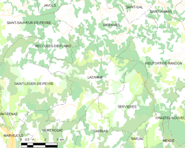Mapa obce Lachamp