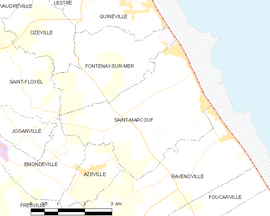 Mapa obce Saint-Marcouf