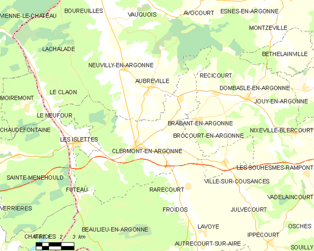 Poziția localității Clermont-en-Argonne