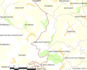 Poziția localității Canny-sur-Thérain