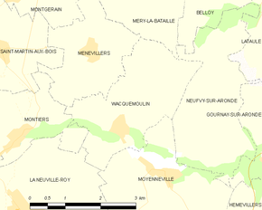 Poziția localității Wacquemoulin