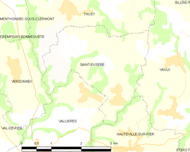 Mapa obce Saint-Eusèbe