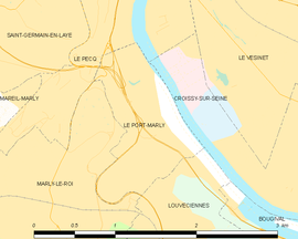 Mapa obce Le Port-Marly