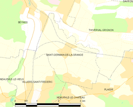 Mapa obce Saint-Germain-de-la-Grange