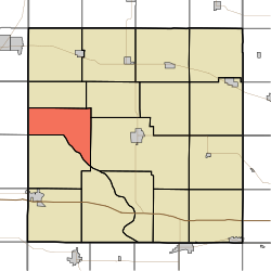 Карта с изображением городка Касс, графство Сидар, штат Айова.svg