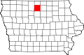 Map of Iowa highlighting Hancock County.svg