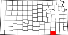 Harta e Chautauqua County në Kansas
